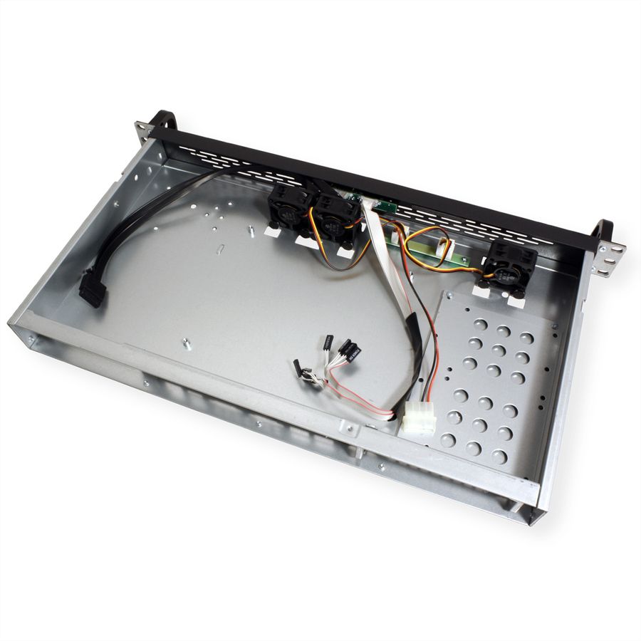 Boîtier industriel 19", 1U, 1U-K-125L, noir
