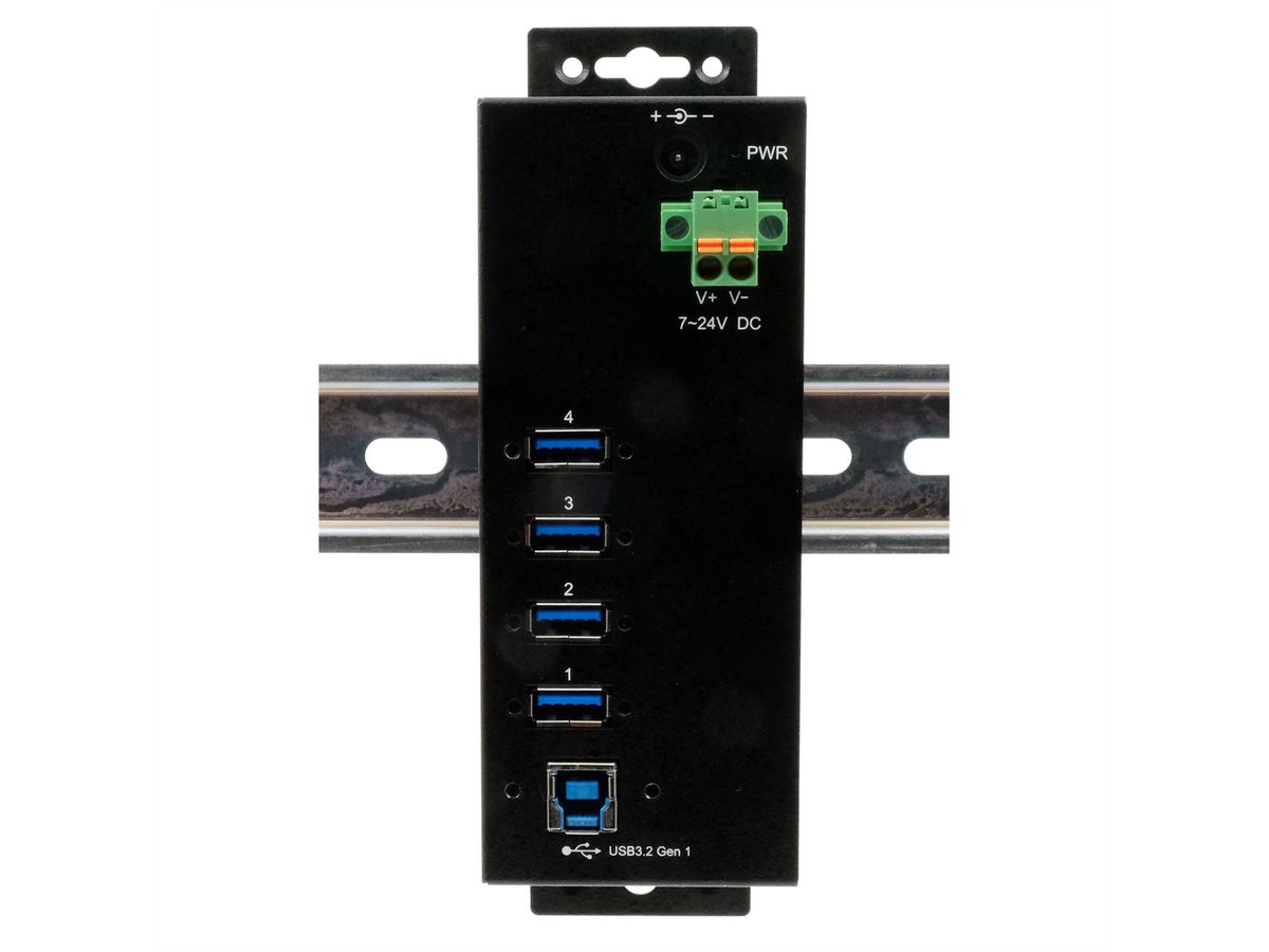 EXSYS EX-1186HMVS-2 Hub USB 3.2 Gen1 à 4 ports, protection de surtension 15KV ESD