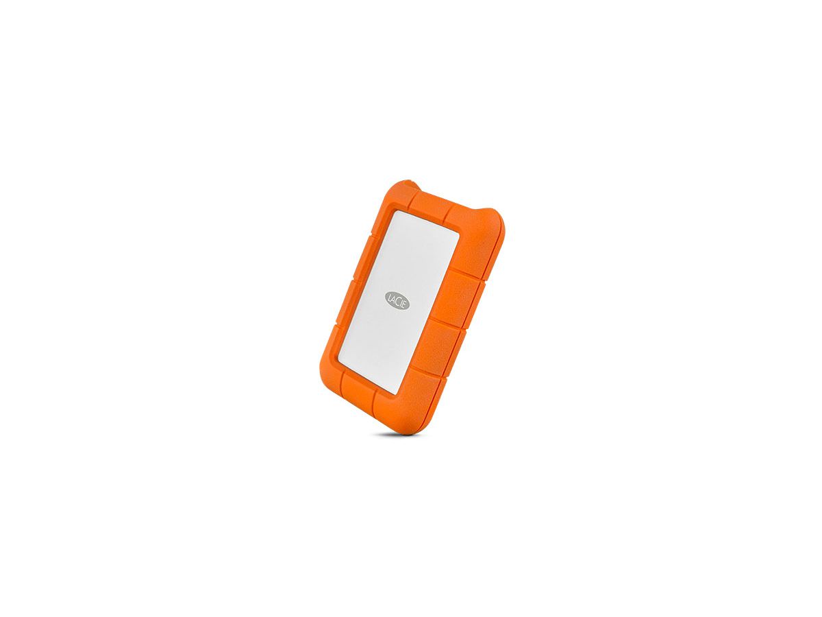 LaCie Rugged USB-C disque dur externe 1000 Go Orange, Argent