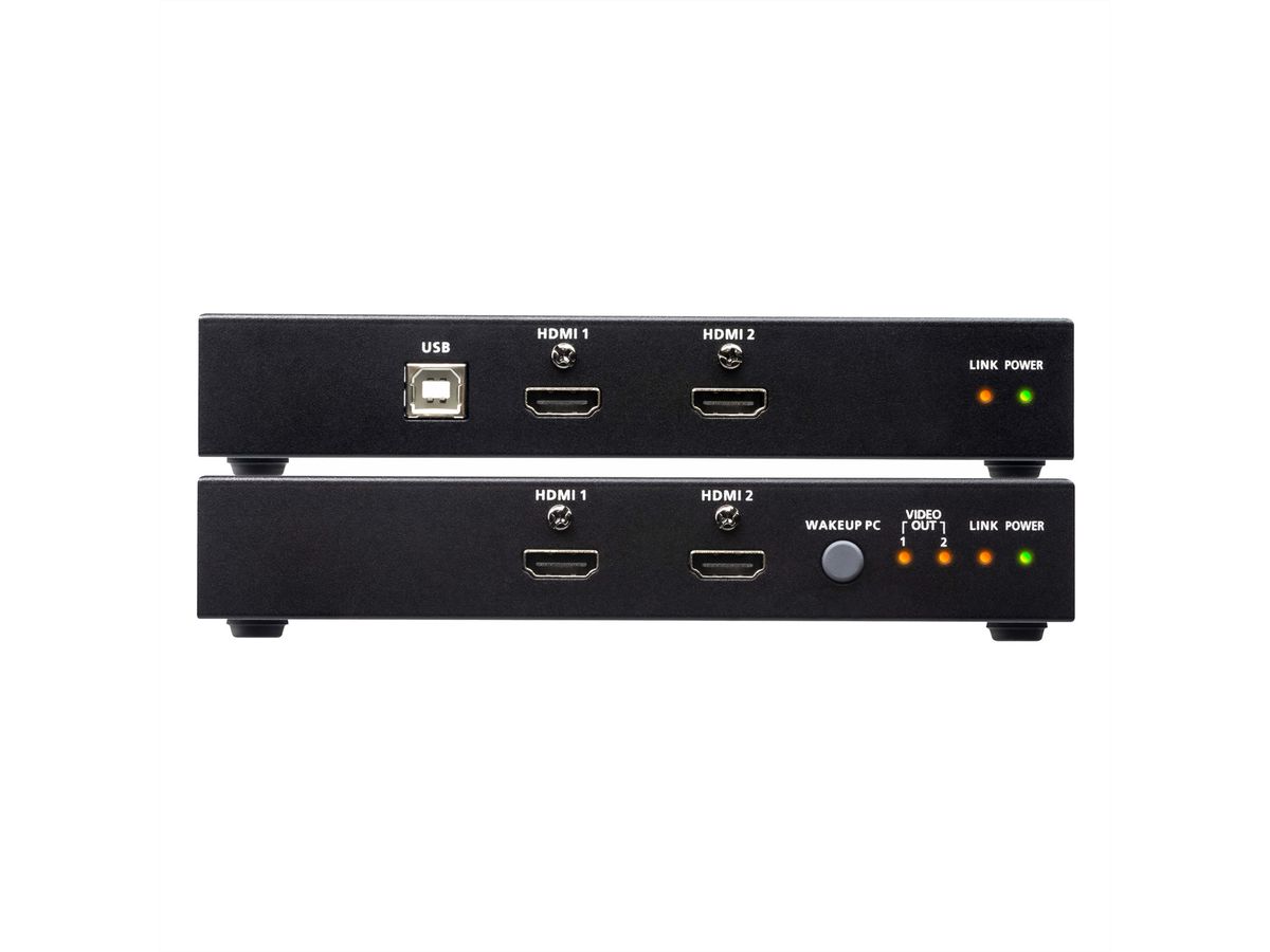 ATEN CE824 Extension KVM USB HDMI Double affichage HDBaseT™ 2.0, 4K@100m pour Vue unique