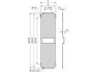 Panneau arrière de l'unité enfichable de type cadre SCHROFF, lisse, 6 U, 28 HP