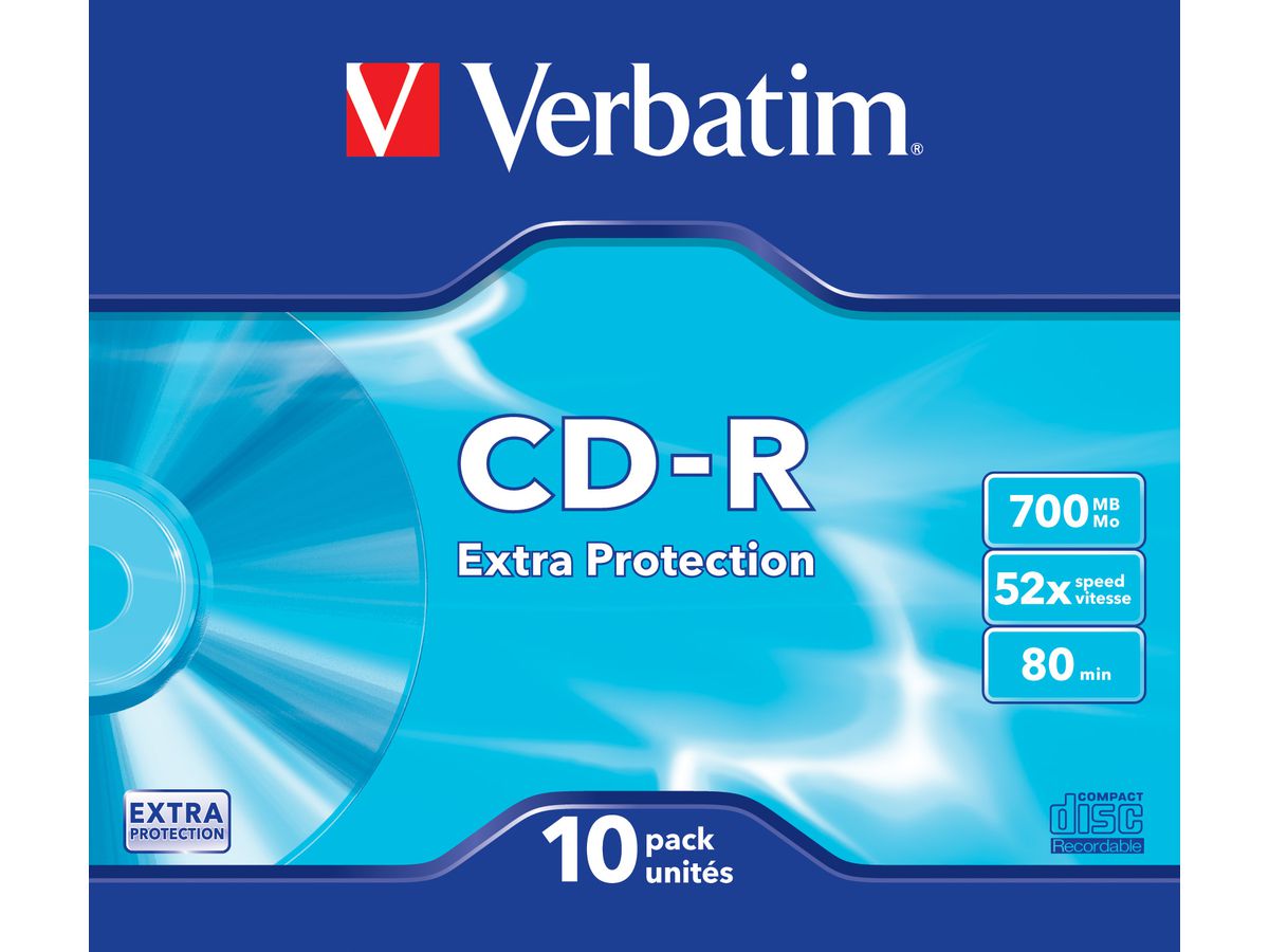 Verbatim CD-R Extra Protection 700 Mo 10 pièce(s)