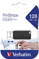 Verbatim PinStripe 128GB lecteur USB flash 128 Go USB Type-A 2.0 Noir