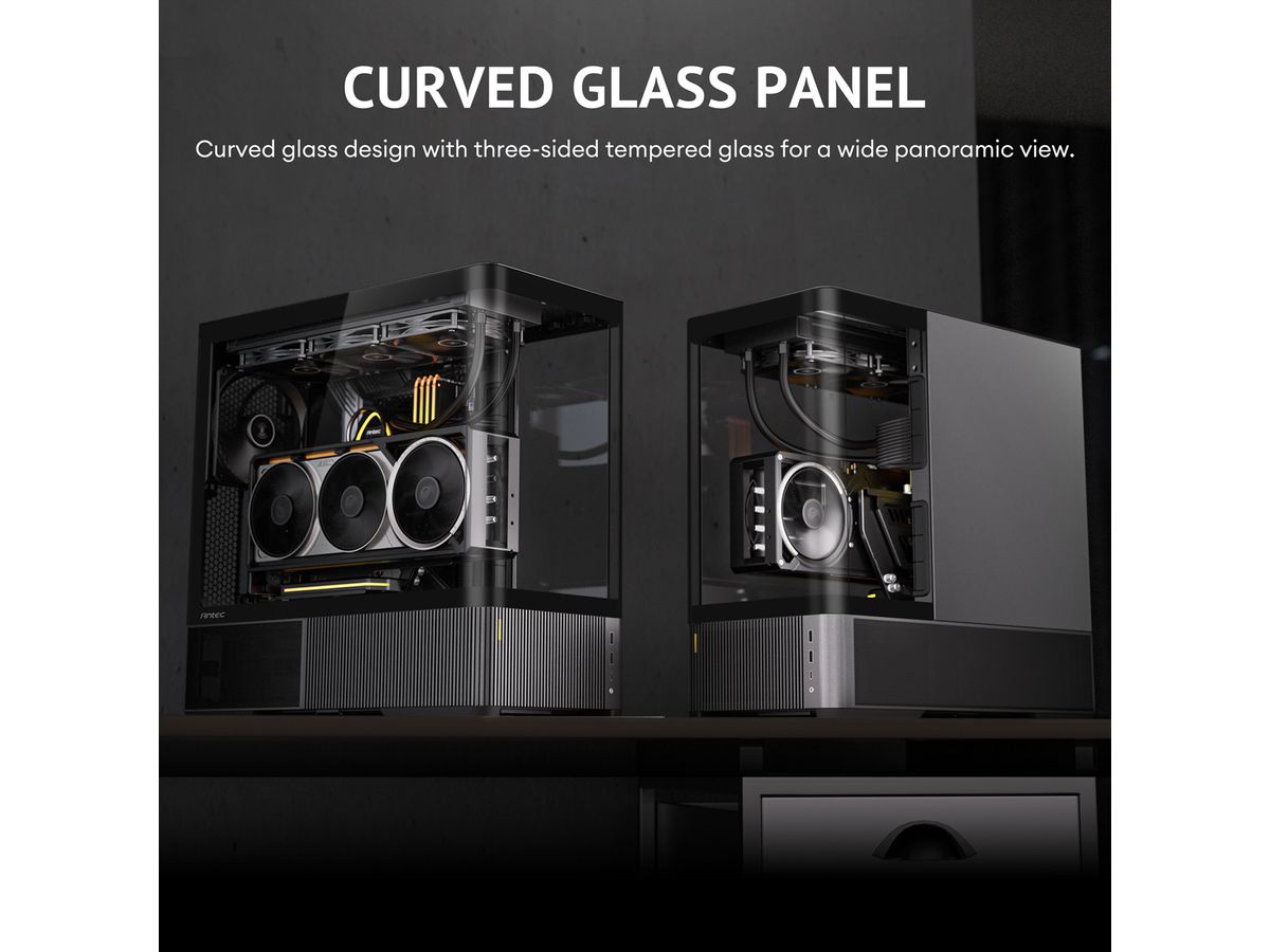 ANTEC Boîtier PC Constellation C6 Curve Air, format ATX Midi Tower, noir