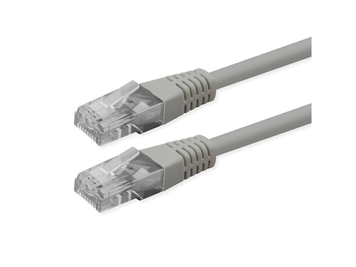 ROLINE Cordon Cat.6 (Classe E), UTP, PoE, gris, 0,3 m