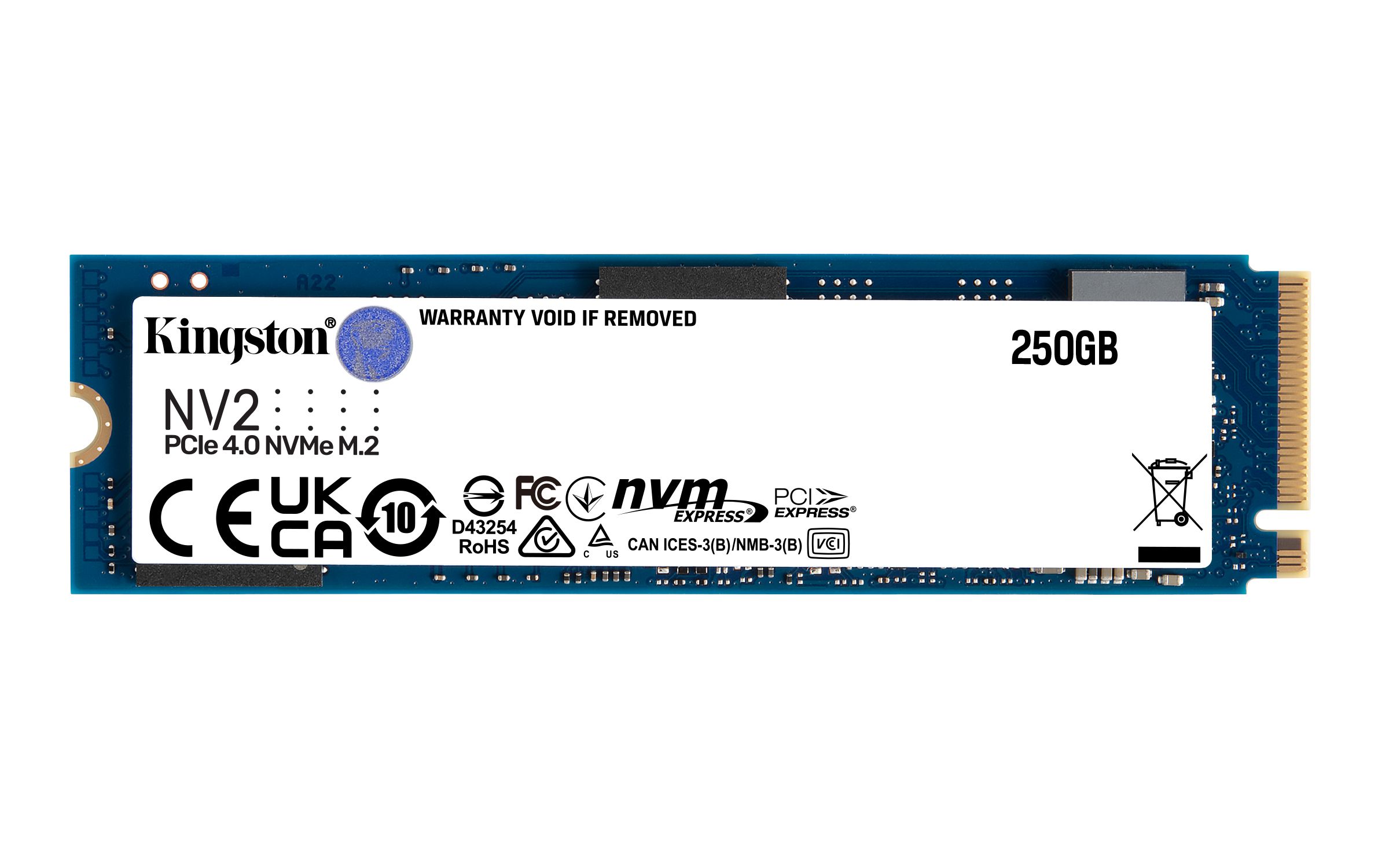 Kingston Technology 250G NV2 M.2 2280 PCIe 4.0 NVMe SSD SECOMP France