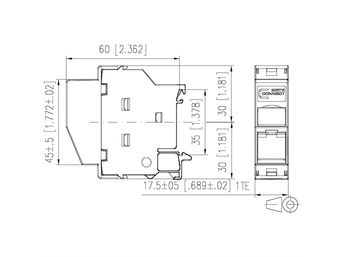 METZ CONNECT  REGplus IP20 C6Amodul 180°M