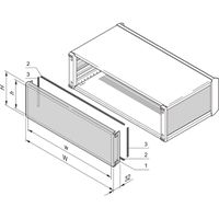 SCHROFF PropacPRO EMC Rear Panel, Full Width, 4 U, 42 HP