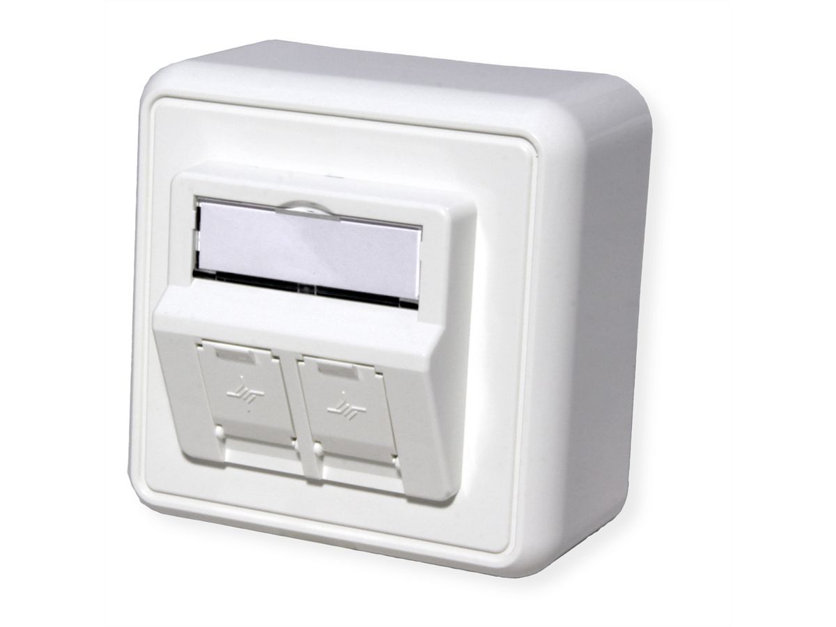 TELEGÄRTNER Module pour boîtier blanc, 2 prises