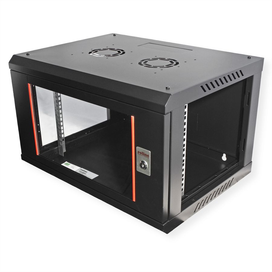 ROLINE 19" Boîtier mural Basic Plus 6U, 600x450 LxP noir