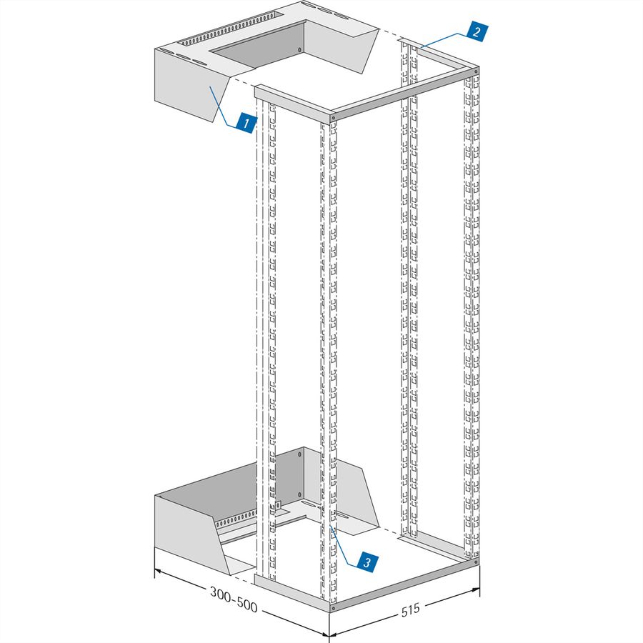 APRANET Rack mural 19", ouvert