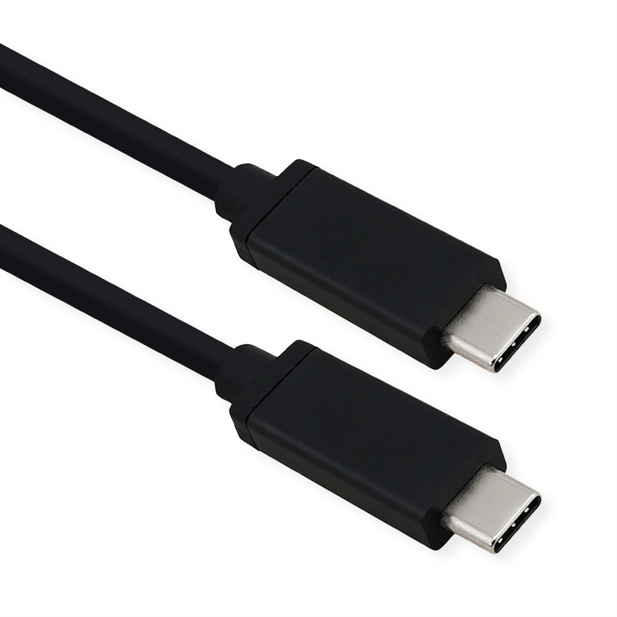 ROLINE Câble USB4 Gen 3, avec PD (Power Delivery), avec Emark, C-C, M/M, 40 Gbit/s, noir, 0,8 m