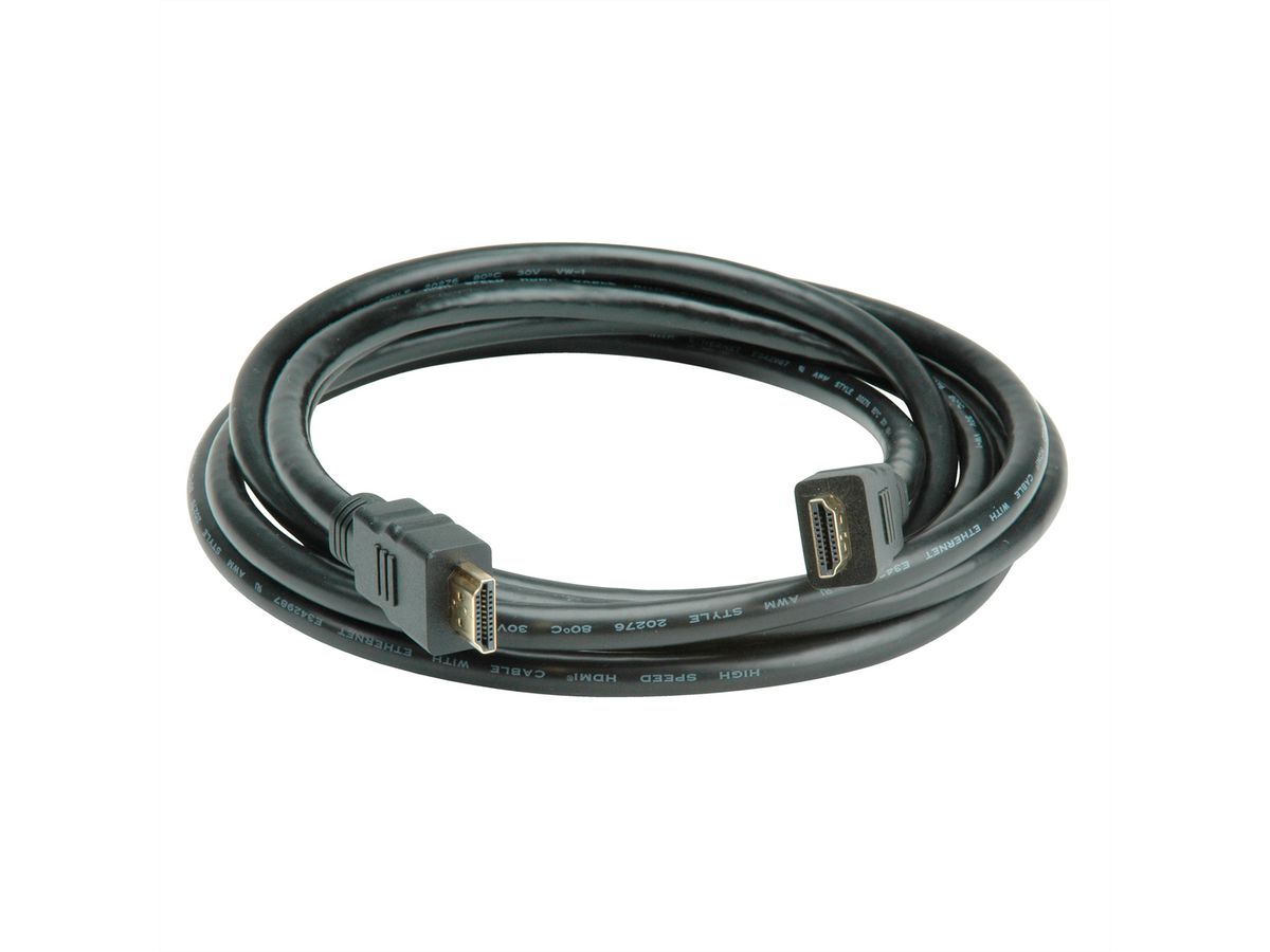 VALUE Câble HDMI 8K avec Ethernet, M/M, noir, 0,5 m