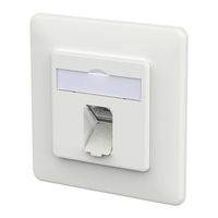 METZ CONNECT E-DAT C6A IDC Prise, 1 port, encastré (UP), blanc signalisation brillant