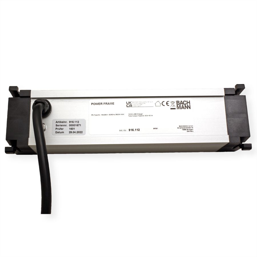 BACHMANN POWER FRAME 2xUTE 1xUSB Charge courant 2,0m AEH