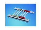 SCHROFF Rail de guidage en plusieurs parties, pièce intermédiaire, profilé aluminium, 160 mm, largeur de rainure 2,5 mm, argent, 10 pièces