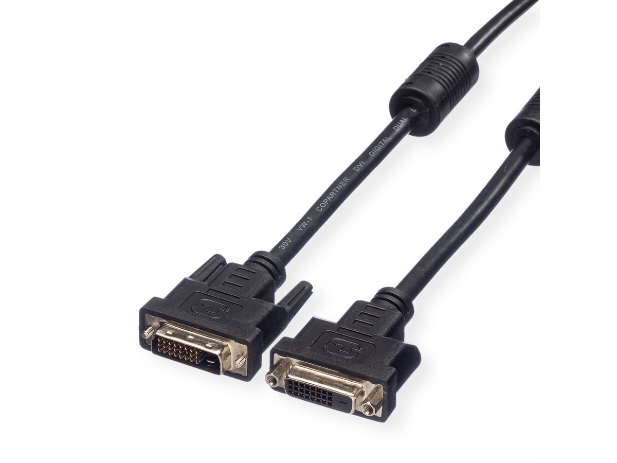 VALUE Câble DVI, DVI M-F, (24+1) dual link, 1 m