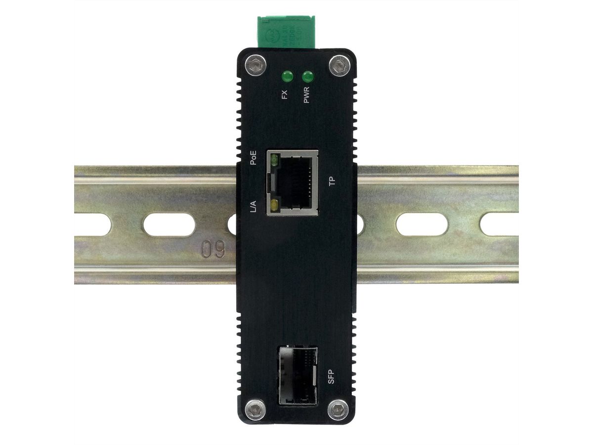 EXSYS EX-60340 Convertisseur de média industriel 60 W SFP, -40 °C à +75 °C