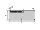 Face avant CompacPRO SCHROFF, 3 U, 63 CV, 2 mm, alu, anodisé, bords non traités