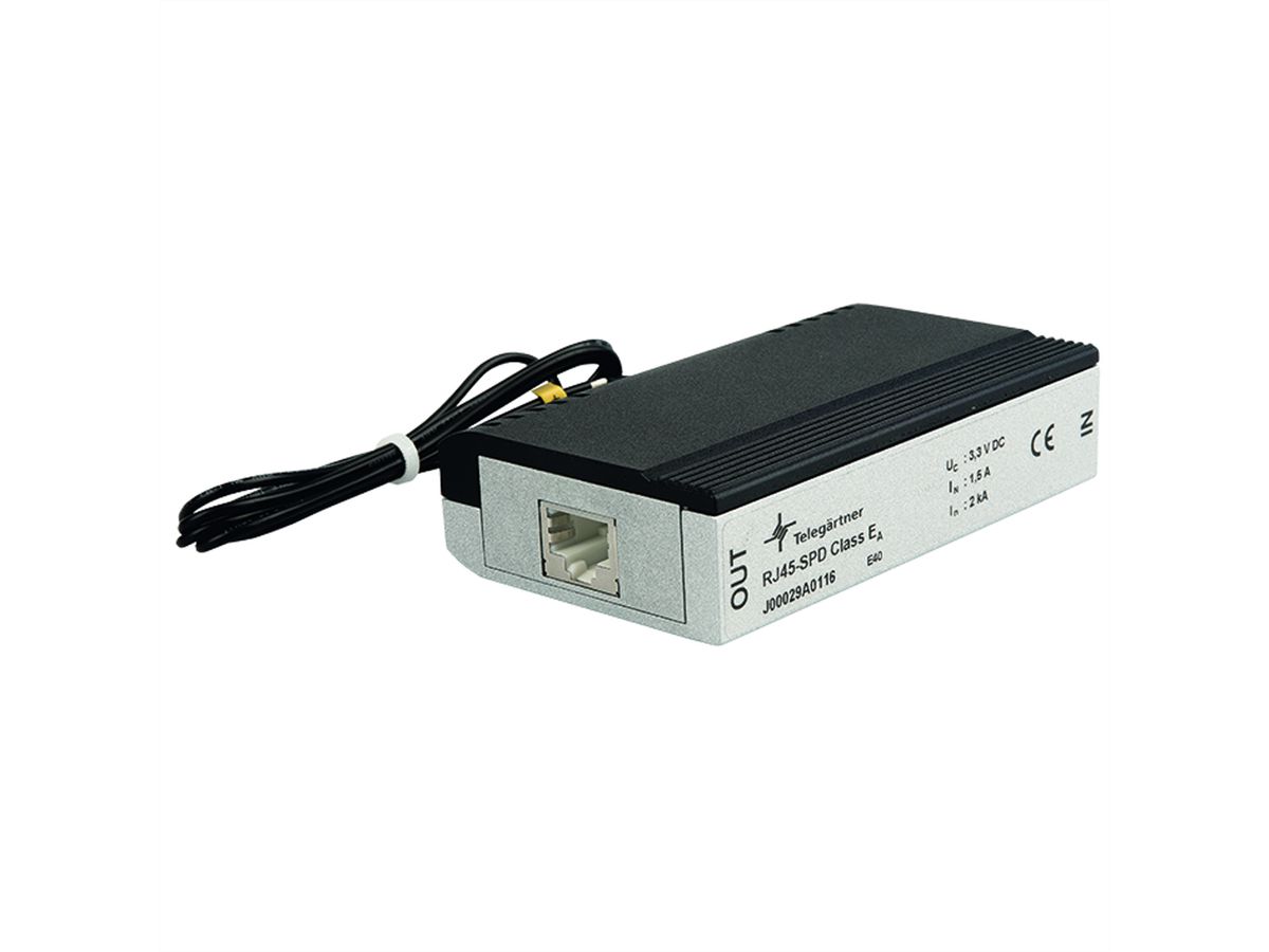 TELEGÄRTNER Protection de surtension RJ45-SPD Class EA , pour connecteur RJ45/11/12