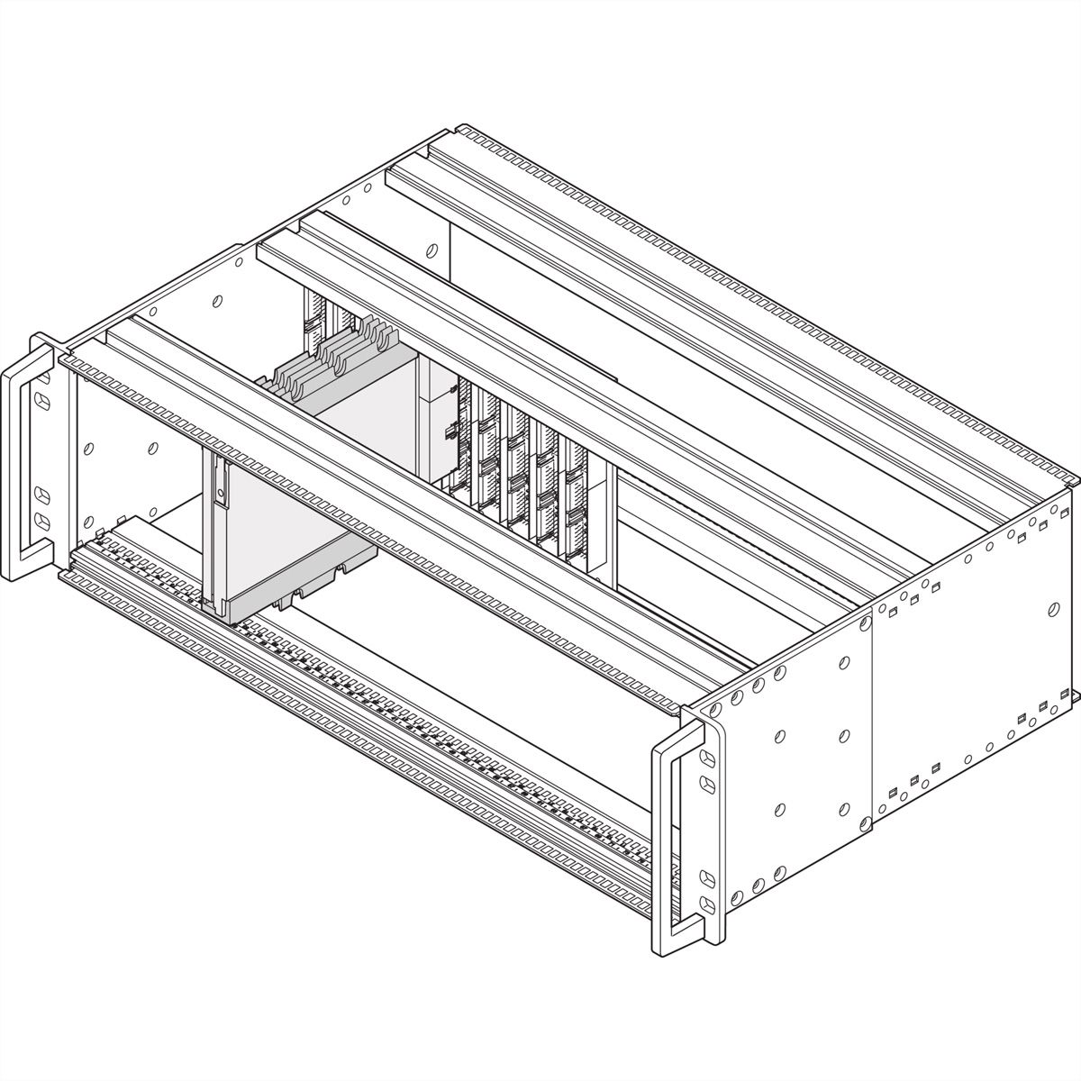 SCHROFF Rail de guidage standard VPX, aluminium, 160 mm, largeur de rainure 12,3mm, gris, 2 pièces