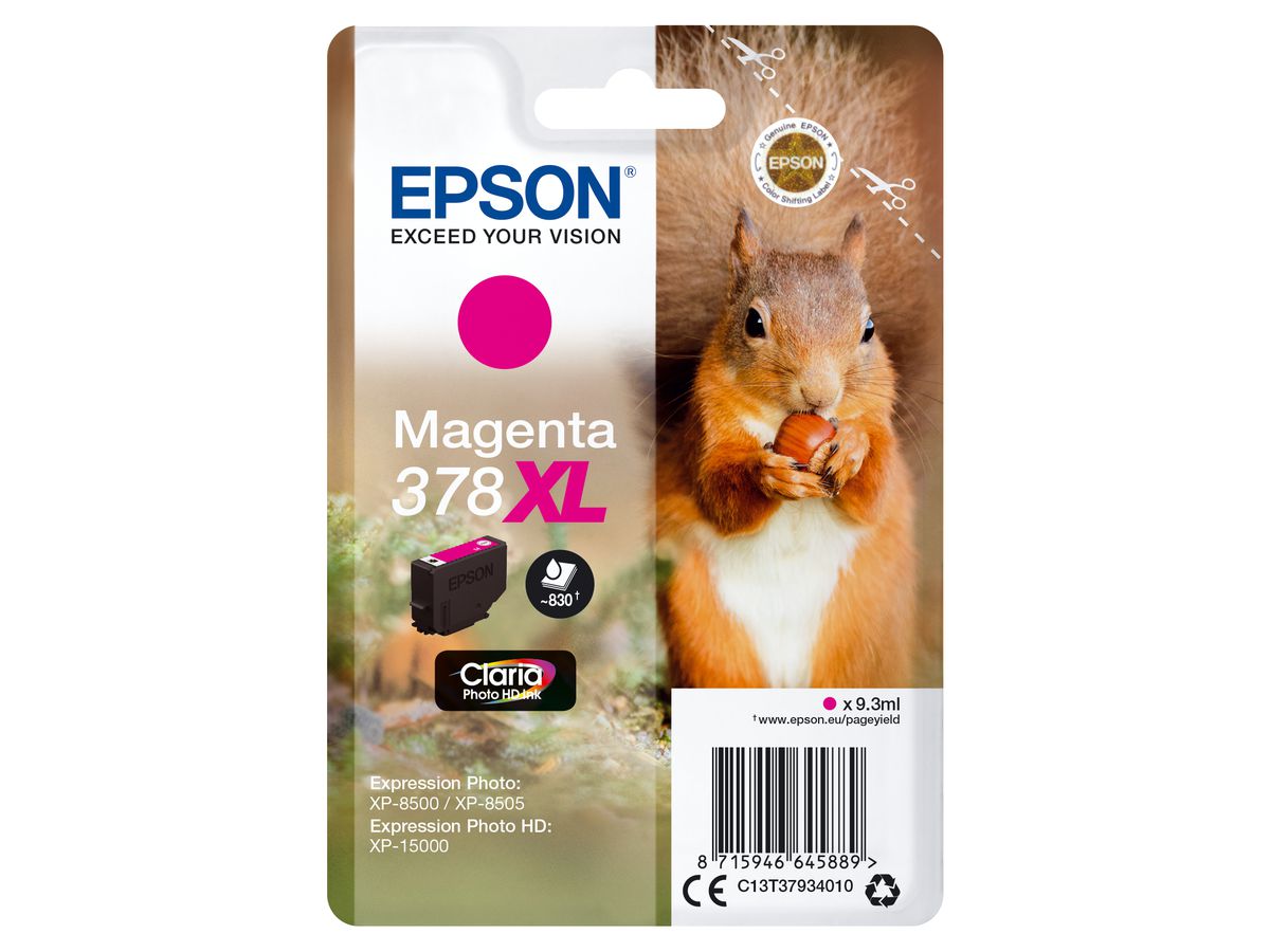 Epson Singlepack Magenta 378XL Claria Photo HD Ink cartouche d'encre