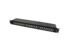 VALUE Panneau de brassage Cat.6A (Classe EA) 19", 24 ports, blindé, noir