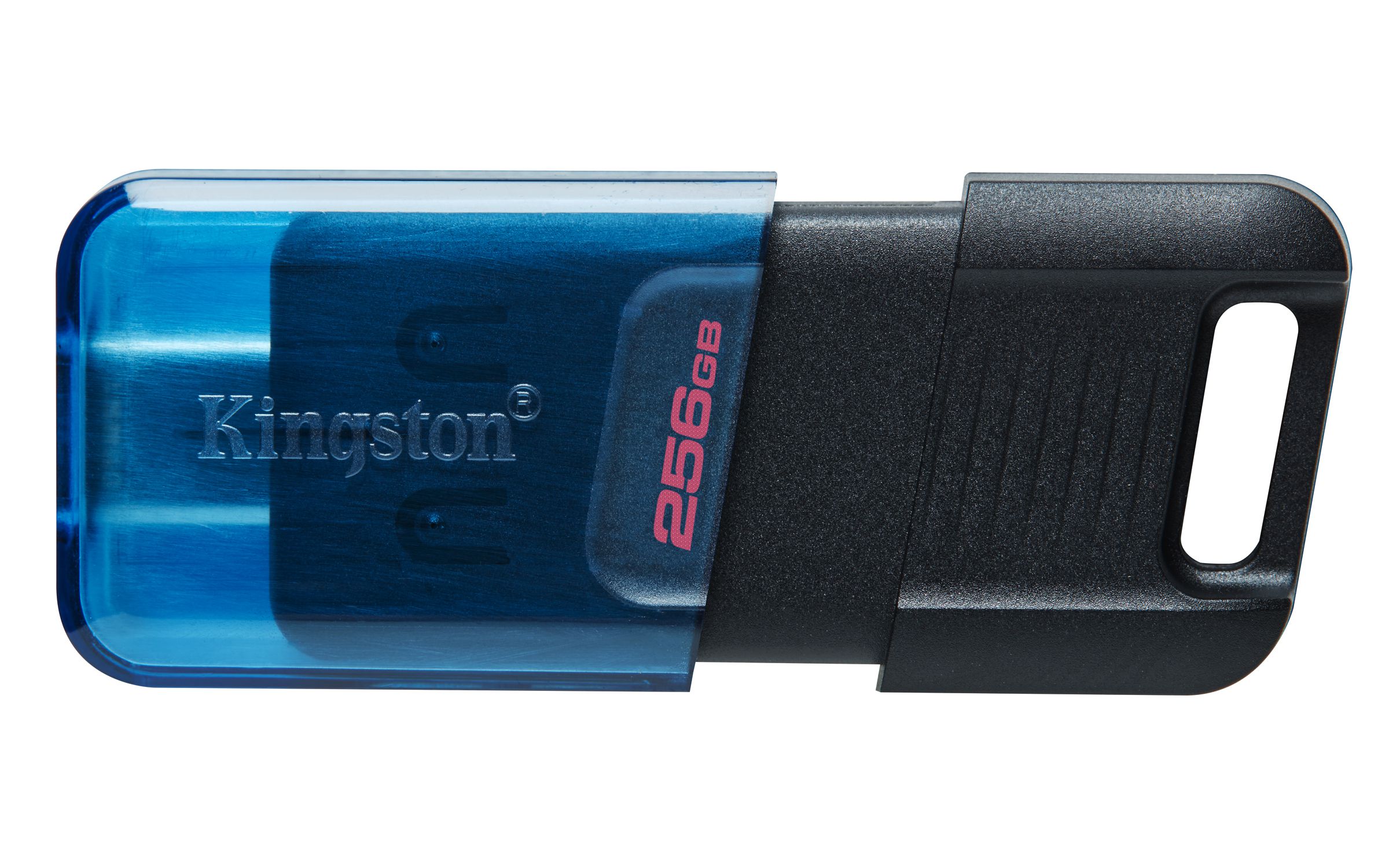 Kingston Technology DataTraveler 80 lecteur USB flash 256 Go USB Type-C 3.2  Gen 1 (3.1 Gen 1) Noir, Bleu - SECOMP France