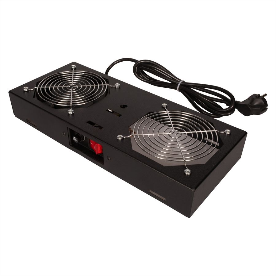 ROLINE 19" Unité de ventilation, 1 ventilateur, pour boîtier mural, noir