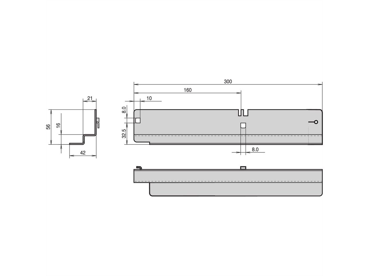 SCHROFF Labrack Rail coulissant, 40 kg, 5 paires