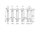 SCHROFF Plug-In Unit U-Profile Face avant pour poignée trapézoïdale statique, 3 U, 5 CV, 2,5 mm, alu, anodisé avant, conducteur arrière