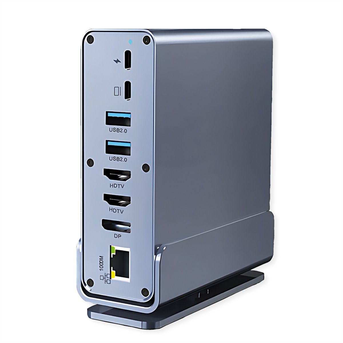 VALUE Station d'accueil USB type C 16 en 1, HDMI/DP 4K60, Gigabit Ethernet, USB-A, USB-C, PD, SD/microSD, Audio