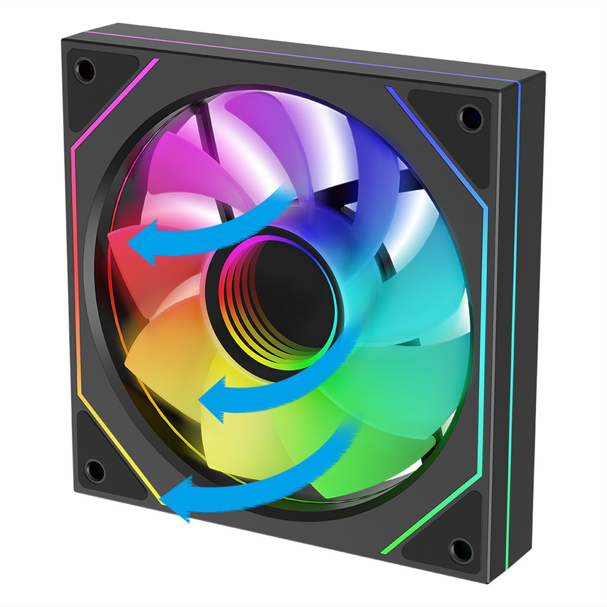 XILENCE XF078 Ventilateur de boîtier Reverse, avec Design Infinity Mirror
