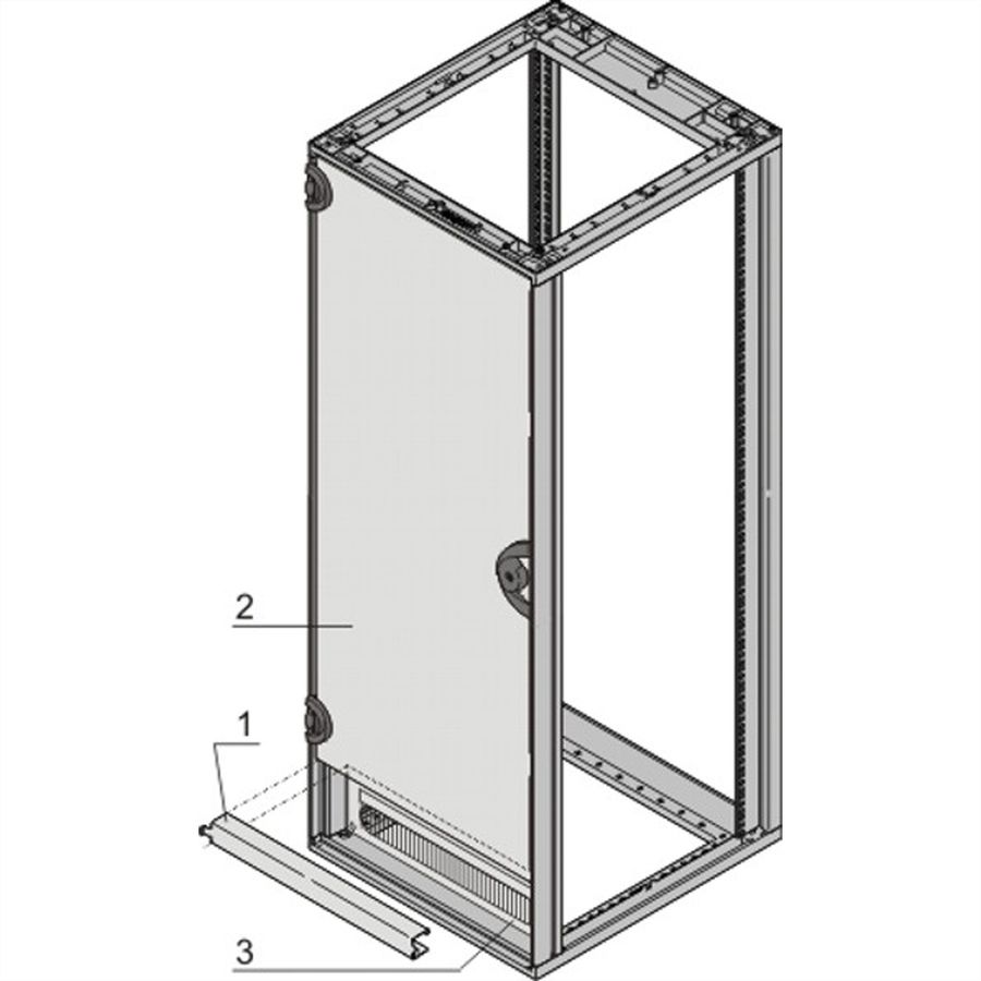 SCHROFF Novastar Support de charnière de porte pour porte raccourcie, pour porte arrière Slim-Line