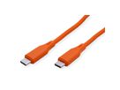 ROLINE Câble USB 2.0, C–C, M/M, silicone, 60W, orange, 1 m