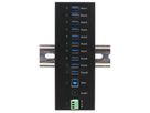 EXSYS EX-11230HMS HUB 10 ports USB 3.2 Gen 1 Din-Rail Kit et mur VIA VL811+ Chipset