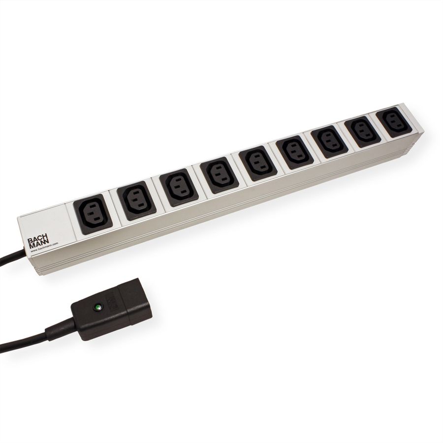 BACHMANN 19" Prise multiple 9 IEC320 C13 F avec IEC320 C20 M
