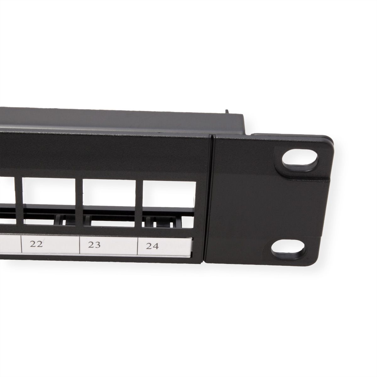 VALUE Panneau de brassage 19" pour keystones, 24 ports, 1U, non-blindé, noir
