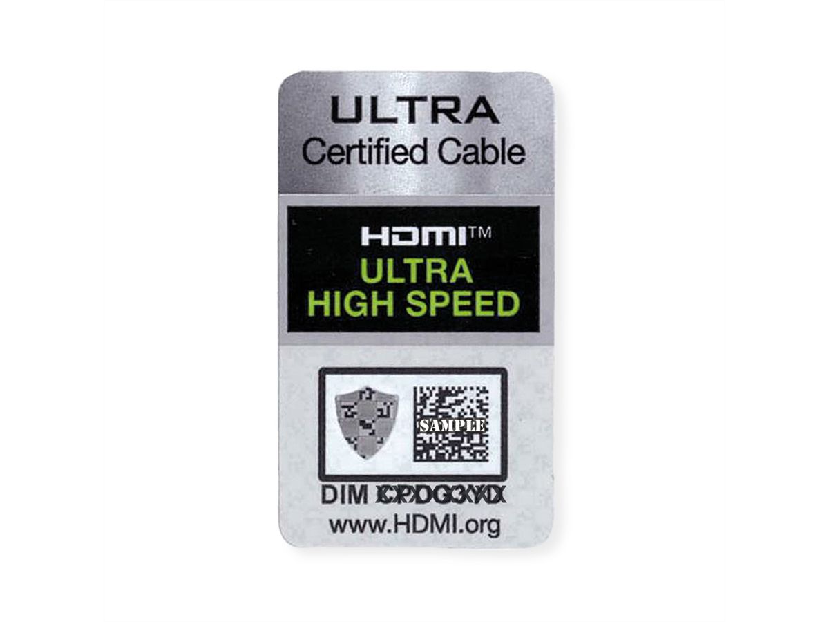 ROLINE ATC Câble HDMI avec Ethernet Ultra HD 8K, M/M, noir, 2 m