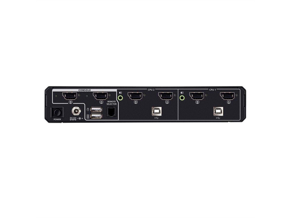 ATEN CS1142DPH4 Commutateur KVM sécurisé universel, double écran 2 ports USB 5K DisplayPort/HDMI