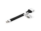 ROLINE Câble USB 3.2 Gen 2 en silicone, C-A, M/F, 10Gbit/s, Emark, noir, 11 cm