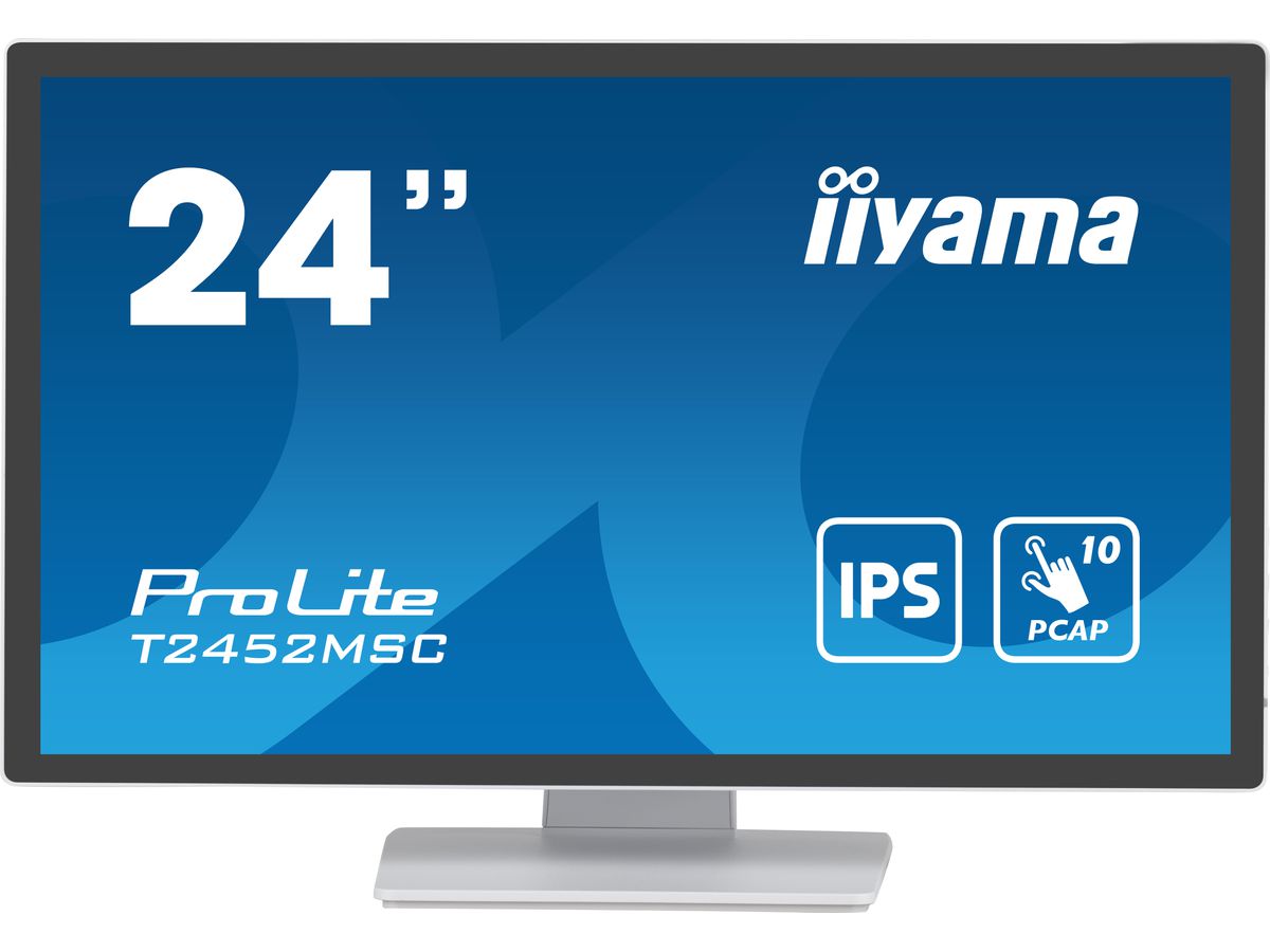 iiyama ProLite écran plat de PC 60,5 cm (23.8") 1920 x 1080 pixels Full HD LCD Écran tactile Multi-utilisateur Blanc