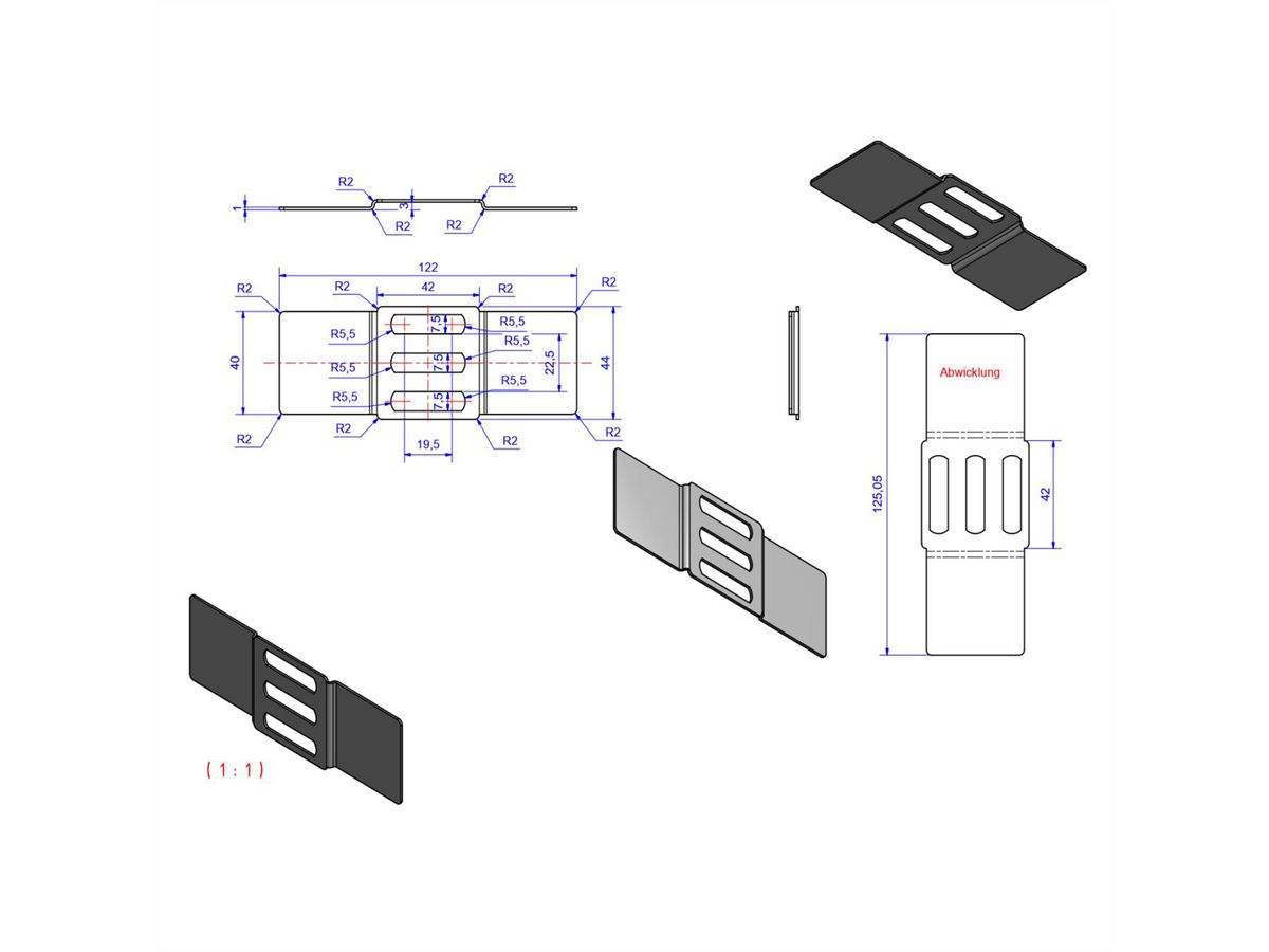 BACHMANN Equerre de raccordement PDU Basic