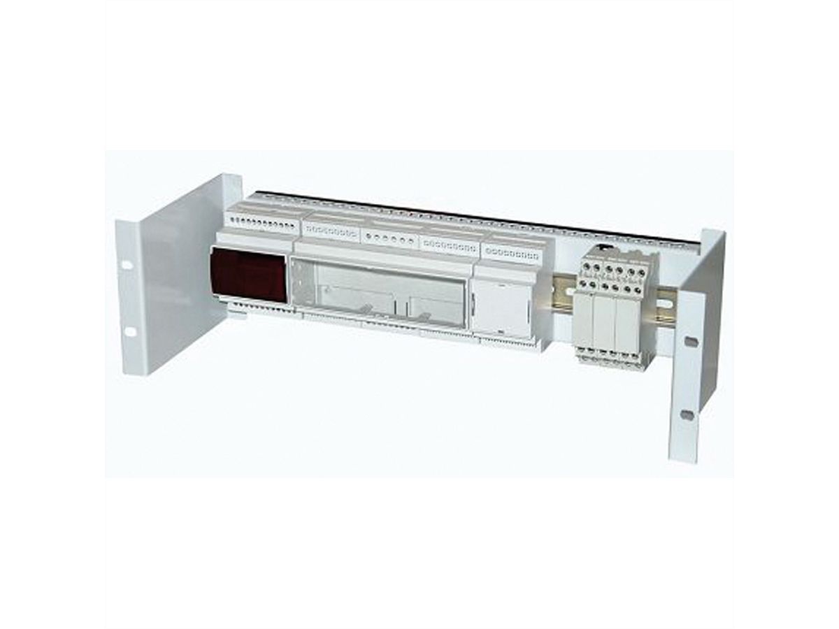 Support pour rail DIN 19" 3 UH zingué, zingué