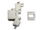 ROLINE Keystone Cat.6A (Classe EA), blindé, sans outil, SLIM, extra court, argent