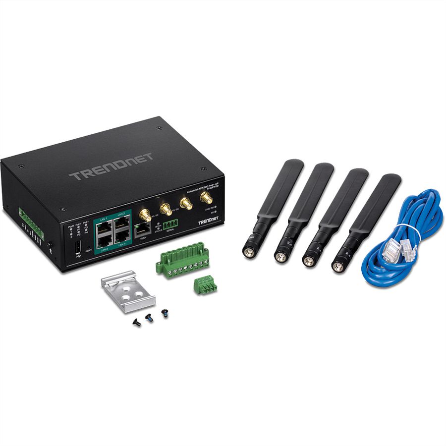 TRENDnet TI-WP100 Industrial PoE+ Router Wireless AC1200 Gigabit