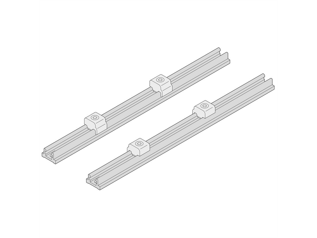 Système de rail flexible Interscale SCHROFF pour le montage de circuits imprimés, 133D, 128.55L