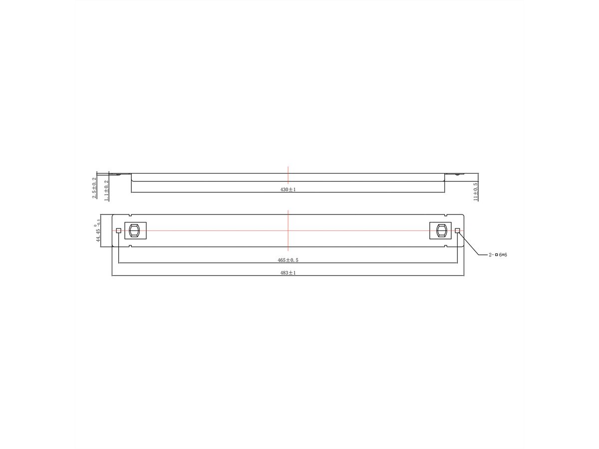 ROLINE Cache 19" Snap-in, 1UH, noir