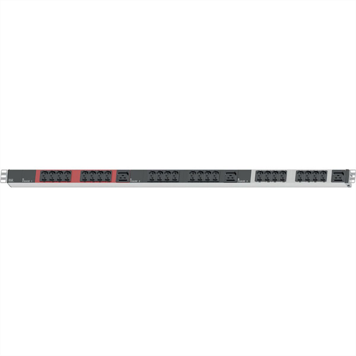 BACHMANN IT PDU ALU 1U 24x C13 3x C19 CEE 3x16A rouge