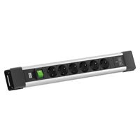 BACHMANN CONNECTUS 6xUTE 1xinterrupteur, 1xUSB C/C 45W L=2,0m CEE7/7 gris